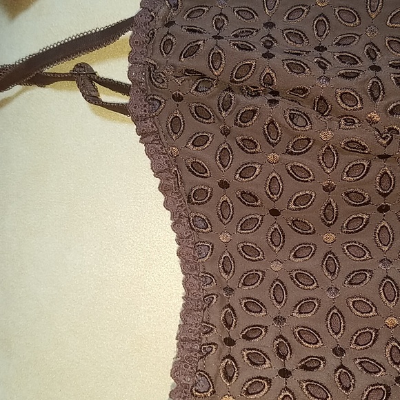 On Gossamer chocolate brown, corset size large. - Picture 2 of 8